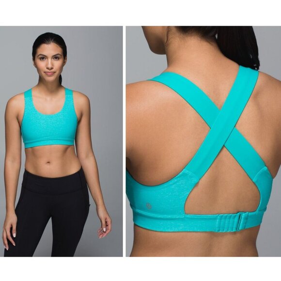 Lululemon All Sport Bra *Adjustable Heathered Blue Tropics 27590 - Picture 1 of 11